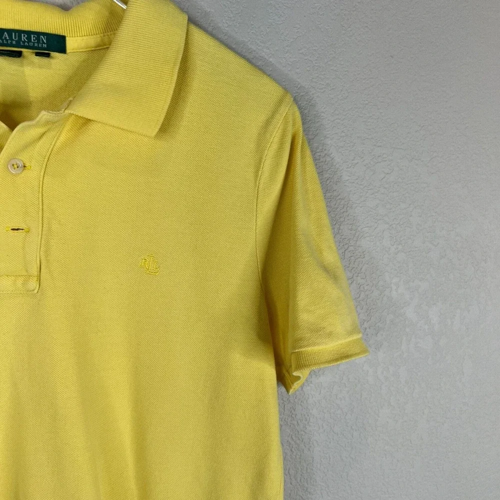 Ralph Lauren Men's Golf Polo Shirt Short Sleeve Collared Button Yellow Size‎ M